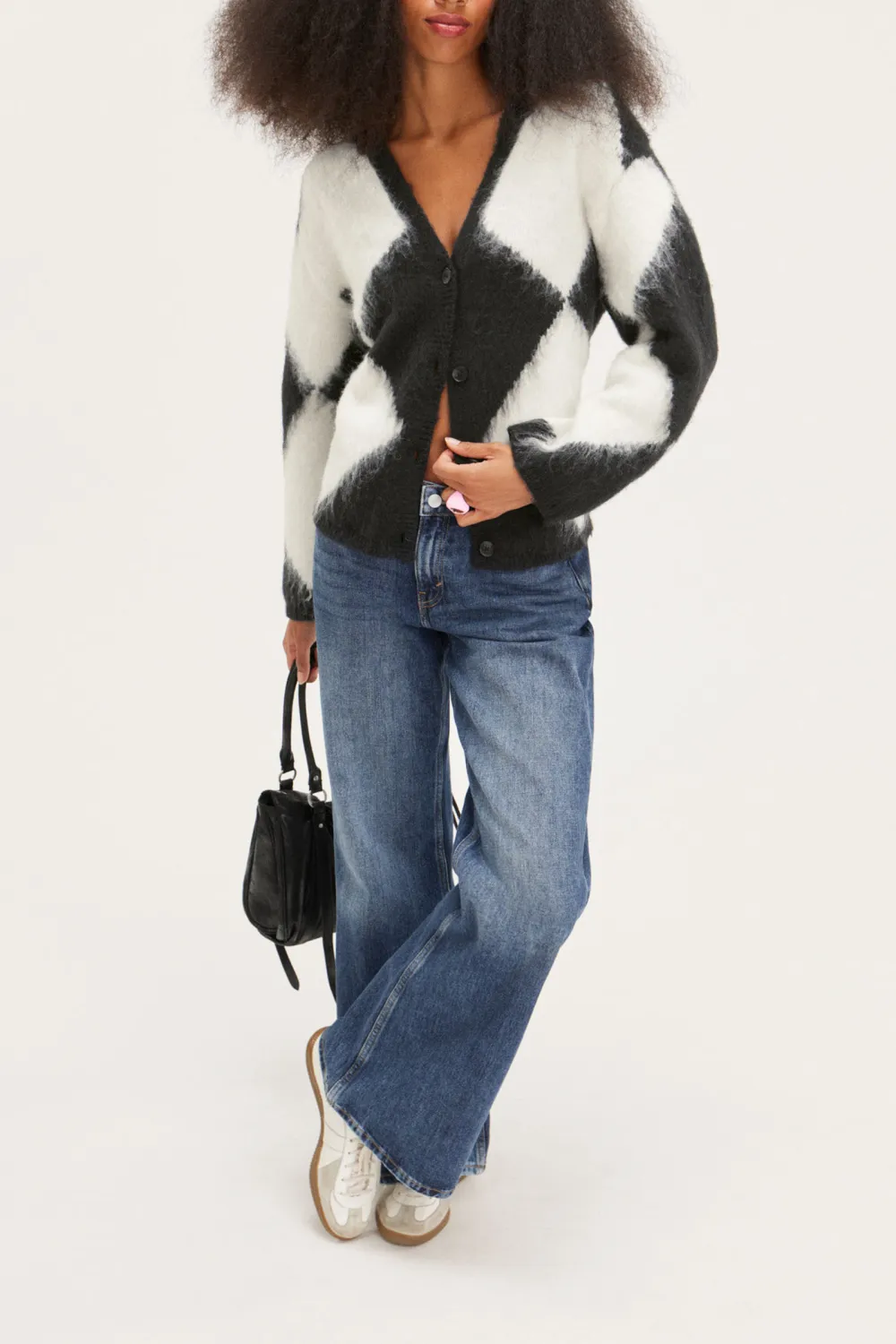 Button Up Drop Shoulder Cardigan