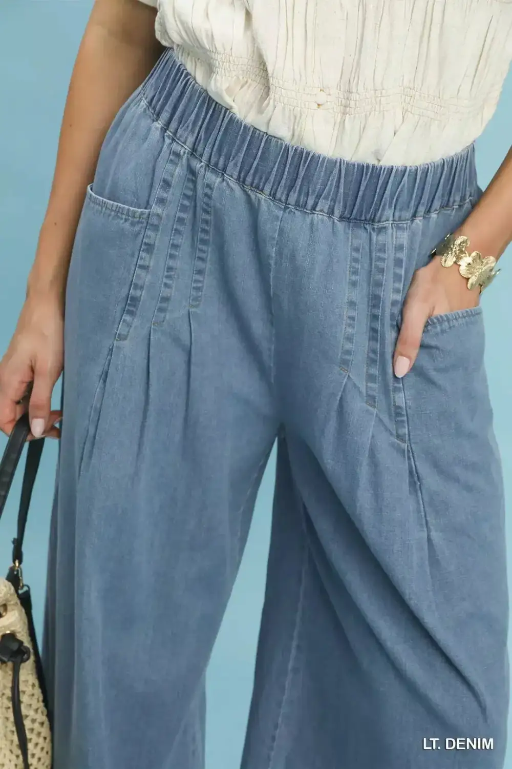 Washed Wide Leg Pants