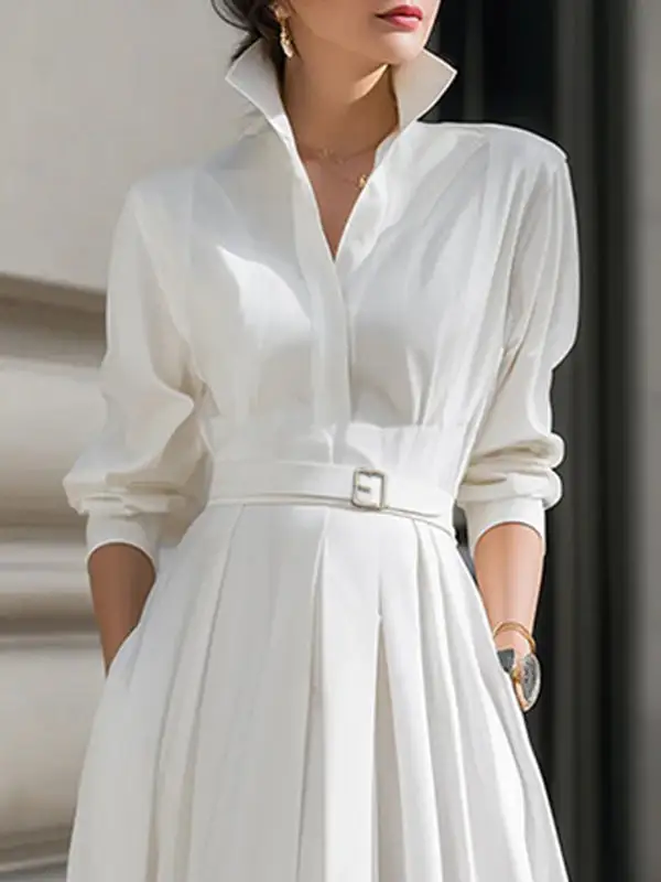 Belted Long Maxi Dress