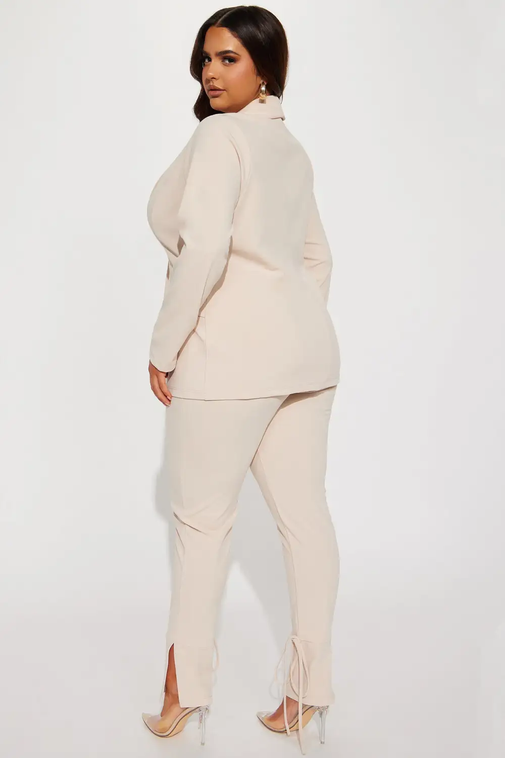 Head Of The Table Pant Suit - Taupe