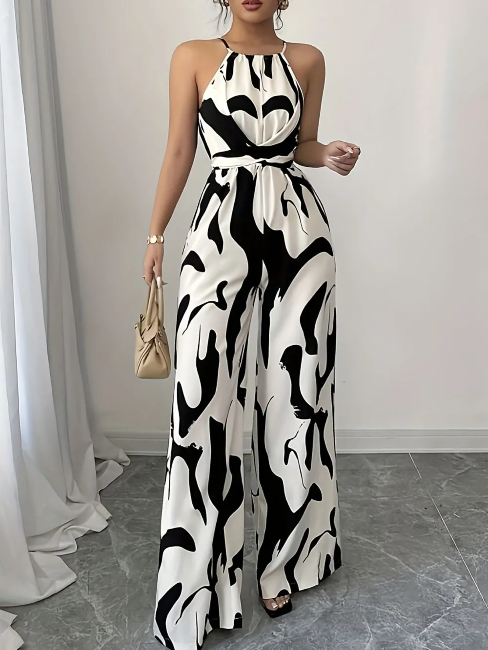 Fresh Wide Leg Sleeveless Jumpsuit
