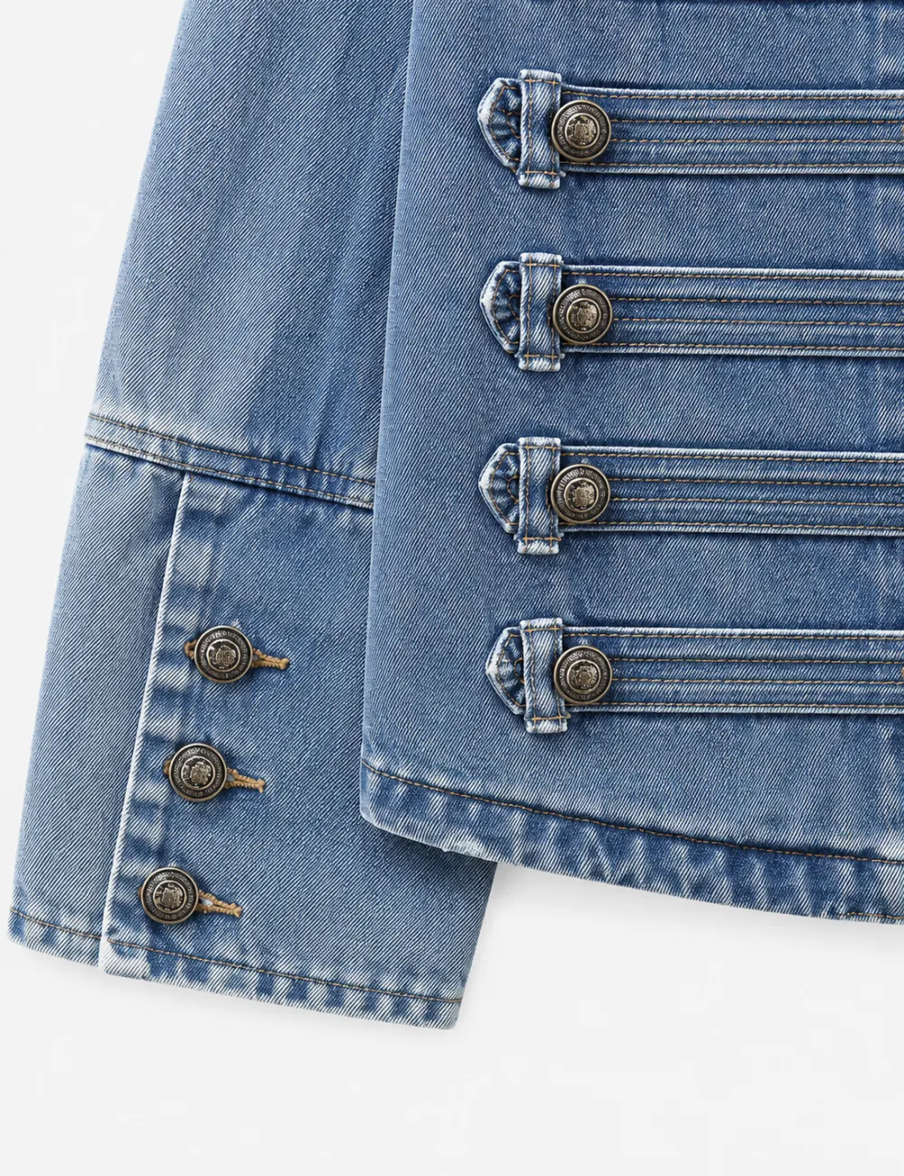 Casual Button Front Long Sleeve Denim Jacket