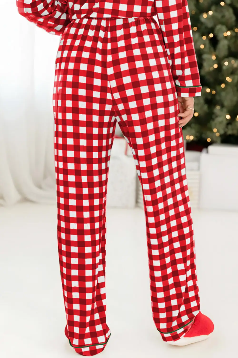 Plaid Fiery Pajama Set
