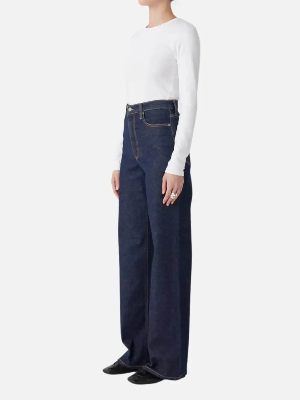 High-Rise Jeans with Pockets