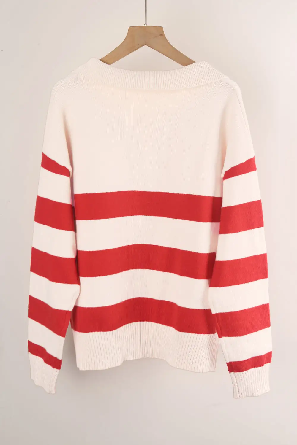 Women Striped Stitching Sweater