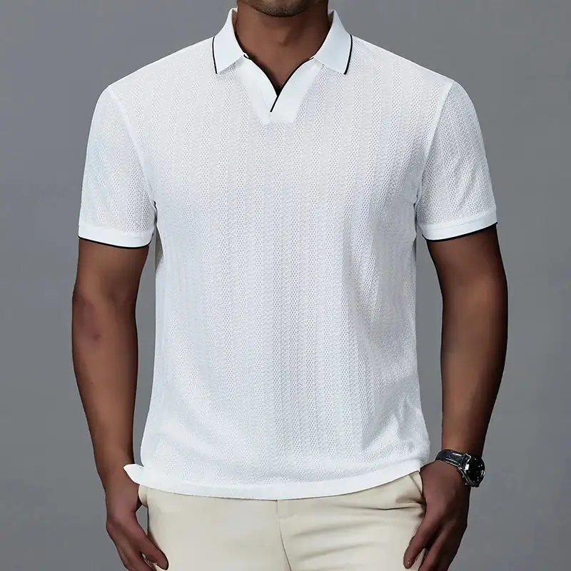Knitted Short Sleeve Polo