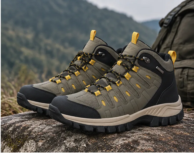 ⏰Limited Time Deal: Up to 70% Off — Men's High-Top Hiking Boots — Outdoor Trekking Shoes — Breathable, Lightweight, Wide Toe Box, Arch Support, Cushioned, Waterproof, Non-Slip