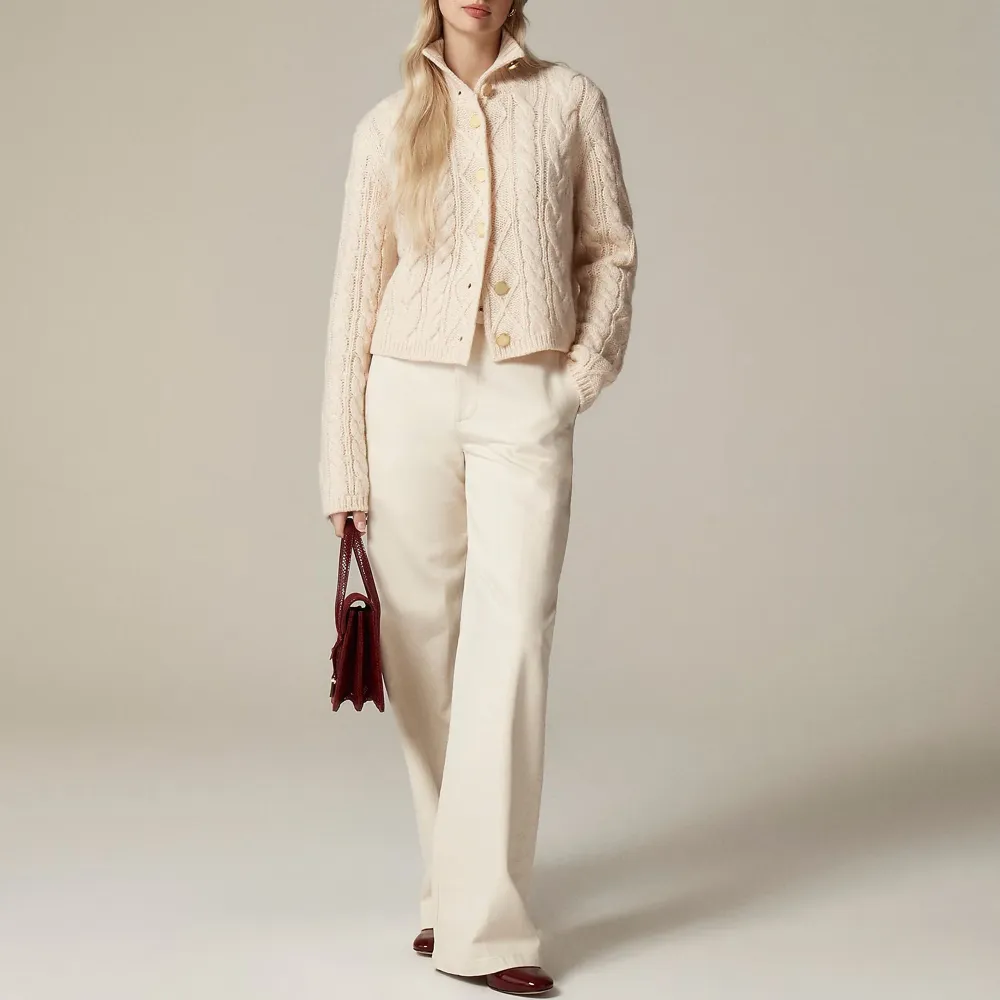 Cable-Knit Turtleneck Cardigans