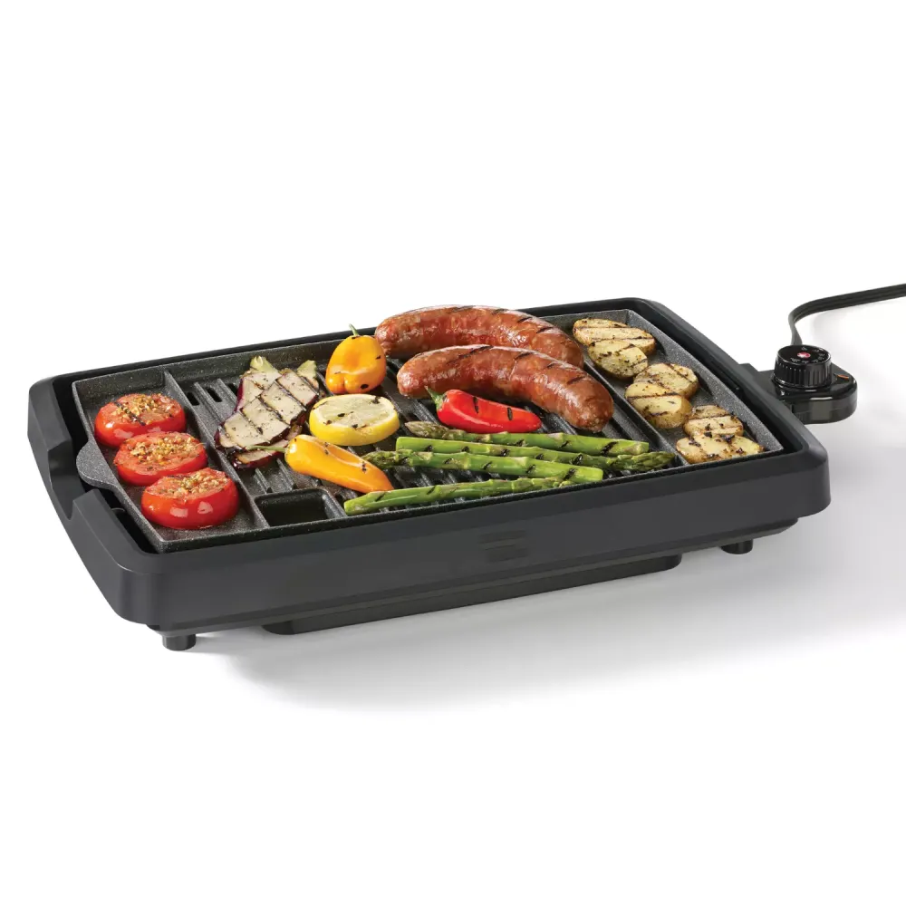 Electric Indoor Smokeless BBQ Grill, Black