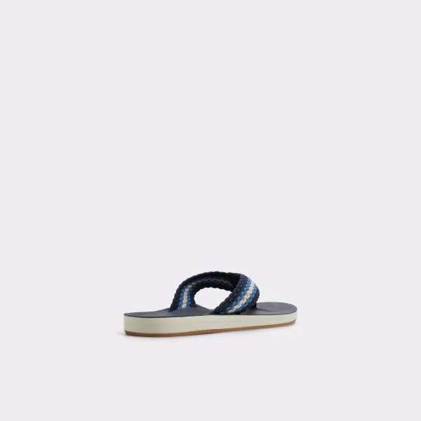 Flat Open Toe Slate Blue Flip Flops
