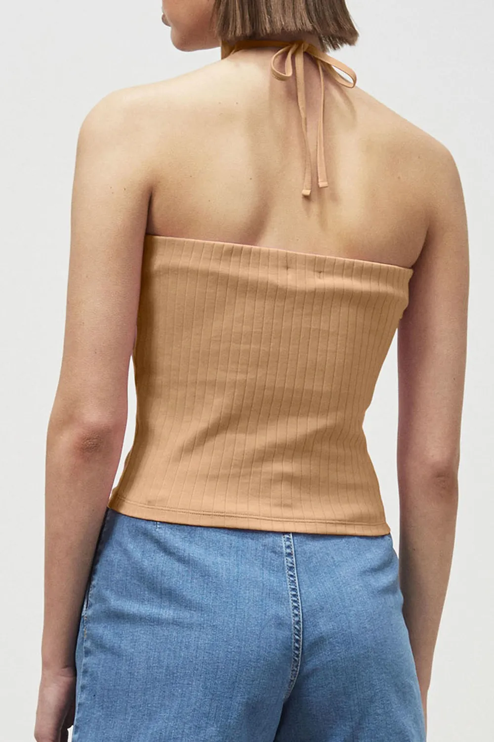 Cotton Halter Neck Cross Neck Vest