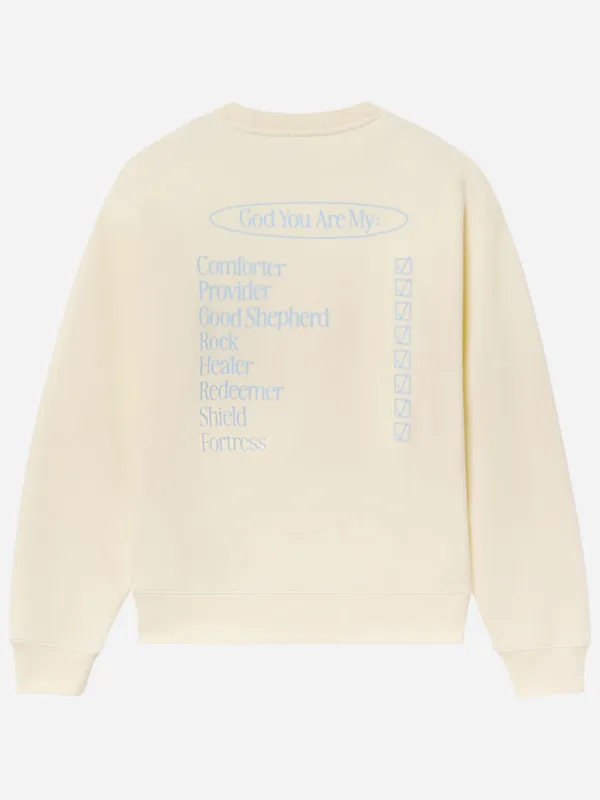 Women's  Religious List-Style Slogan Print Long-Sleeve Sweatshirt