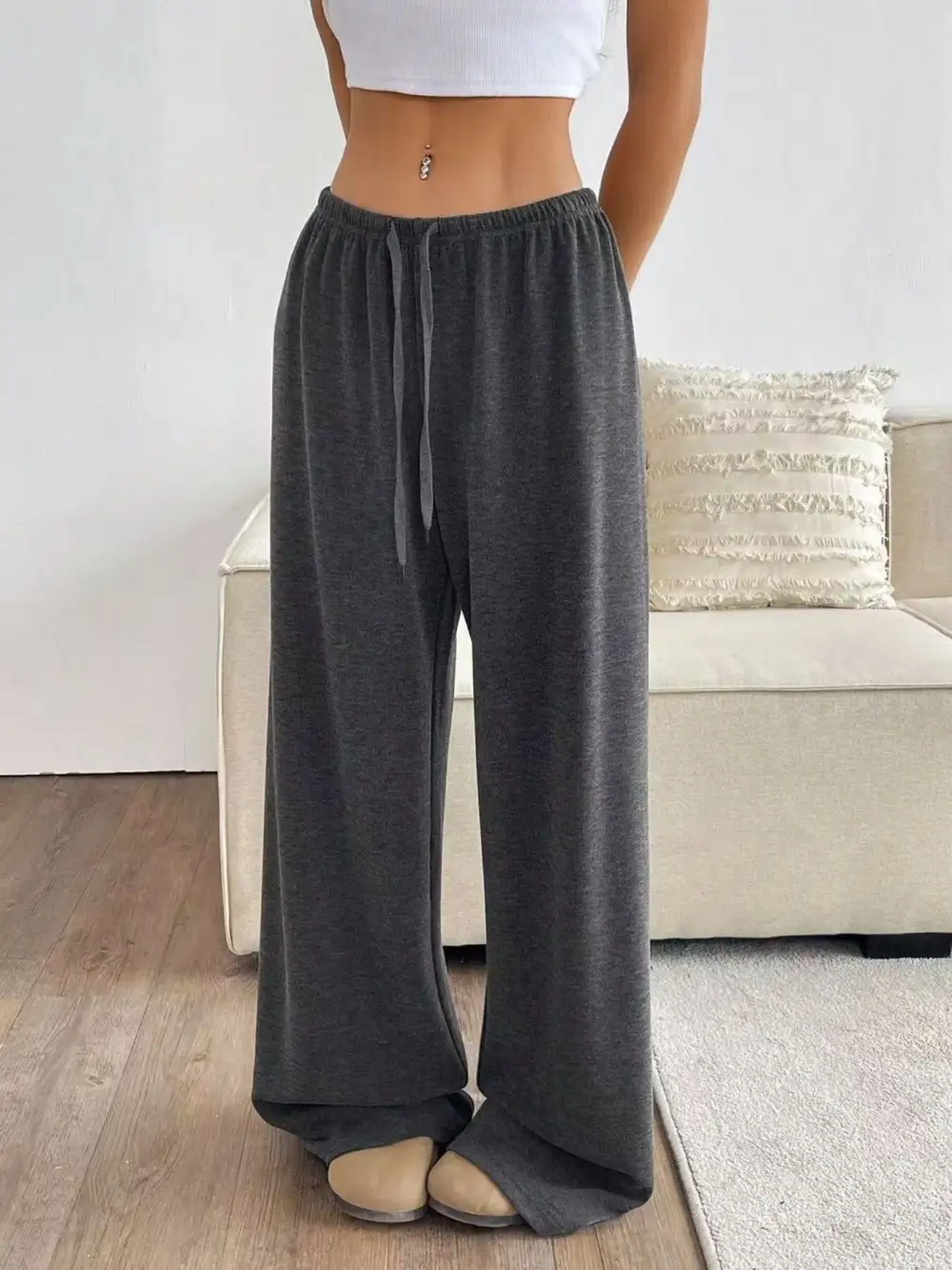 Relaxed Fit Drawstring Pants