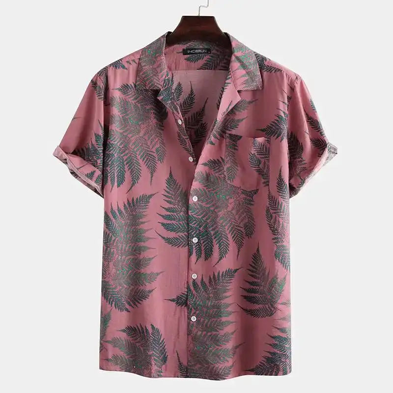 Palm Print Camp Shirt