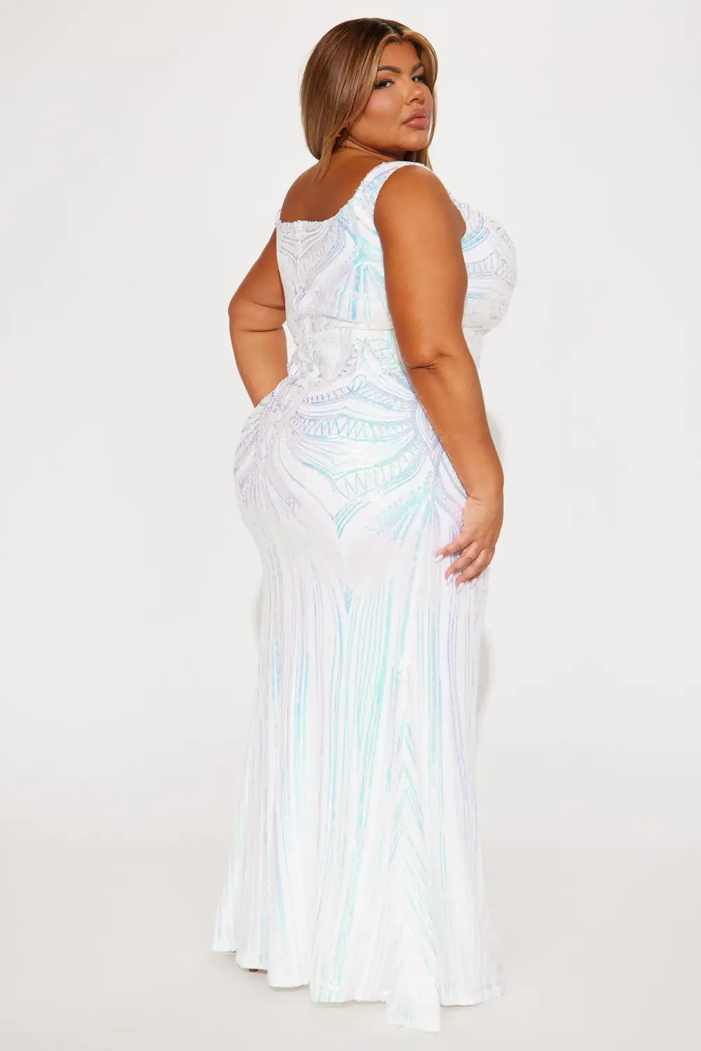 Karinna Sequin Maxi Dress - White