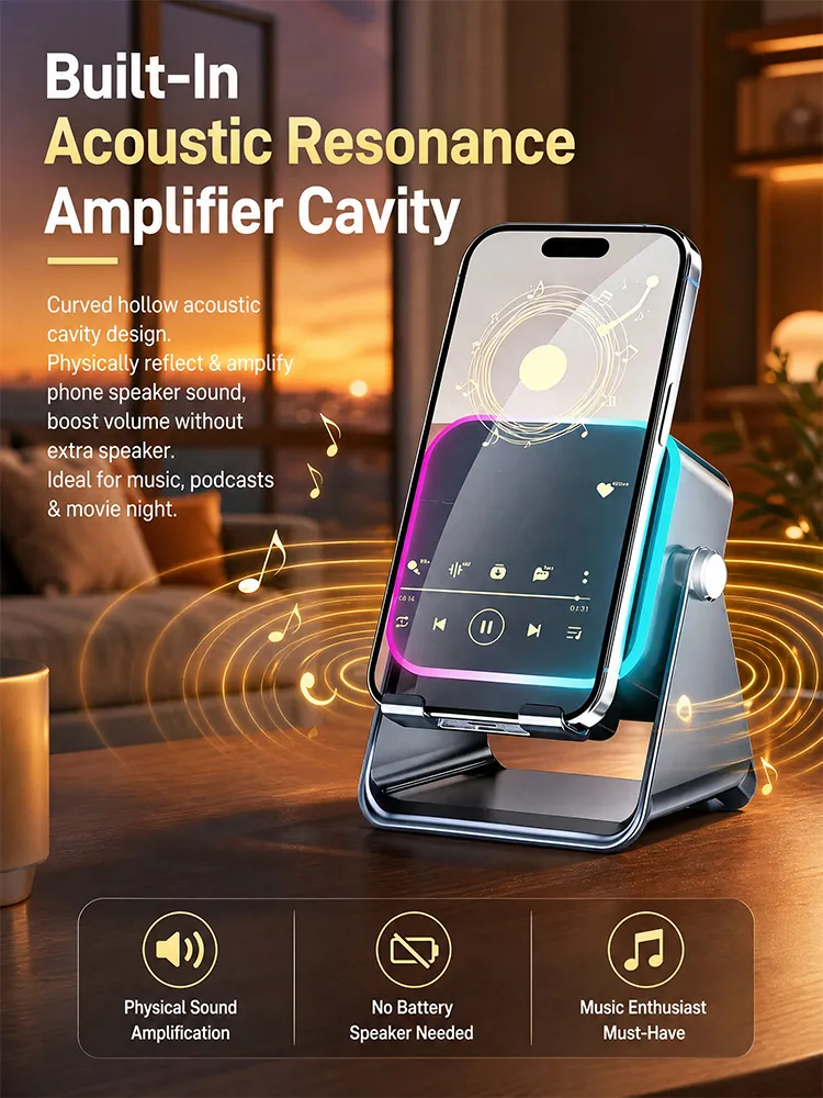 4-in-1 Wireless Induction Bluetooth Speaker Stand