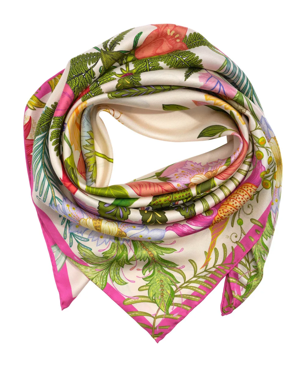 Casual Style Floral Square Scarf