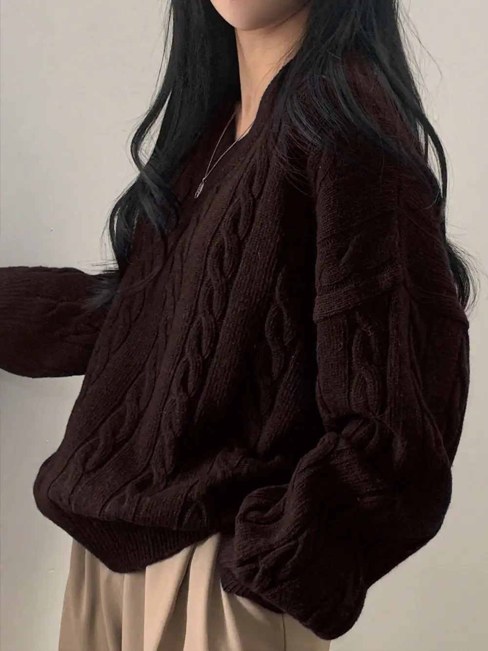 V-Neck Knit Top