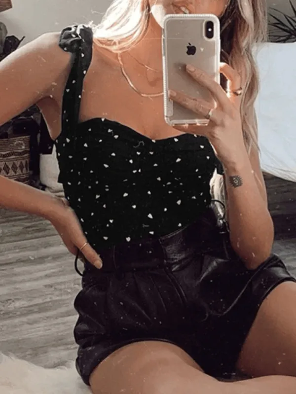 Ruched Cropped Slim-Fit Tank Top
