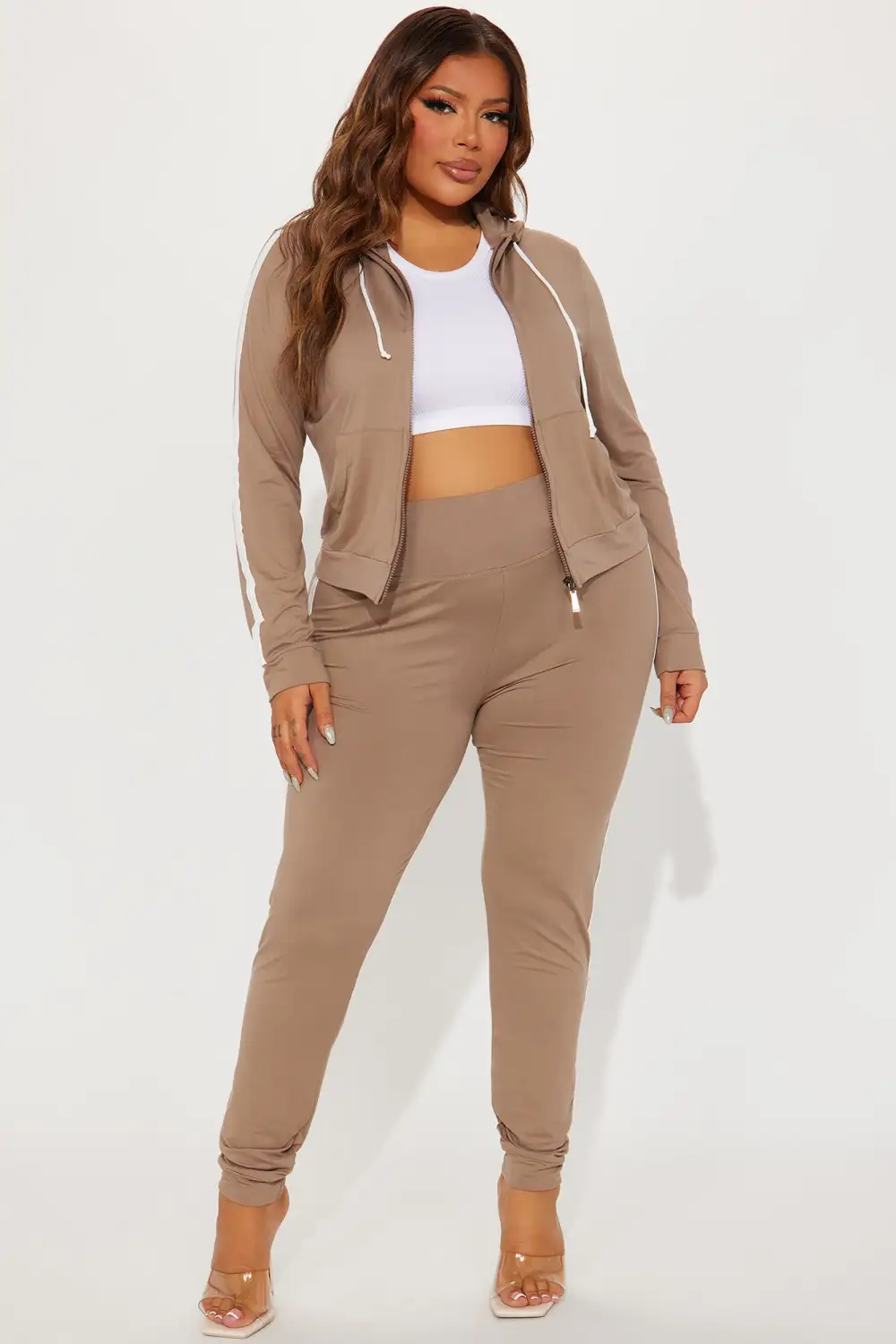 Tennis Courts III Zip Set - Taupe