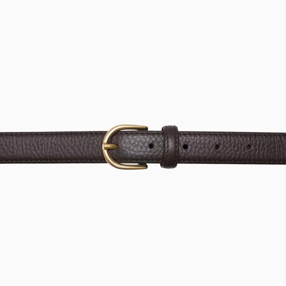 Modern Pebbled Leather Waist Belt