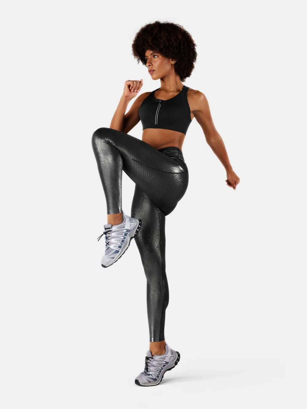 Body Sculpt Faux Leather Side Pocket Leggings