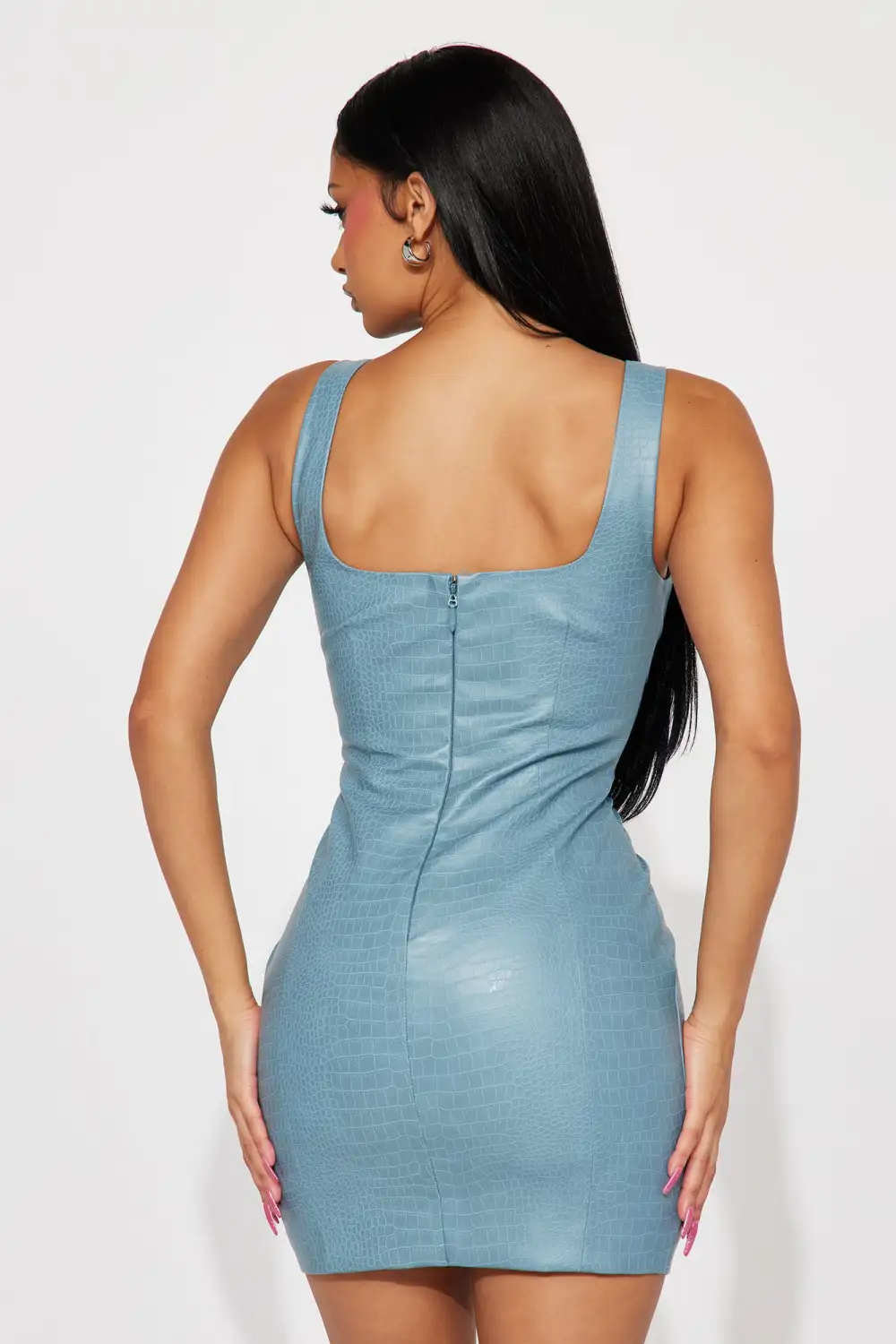The Business Faux Leather Mini - Blue