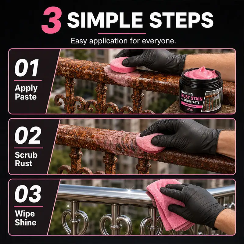 Railing Rust Stain Cleaner Paste