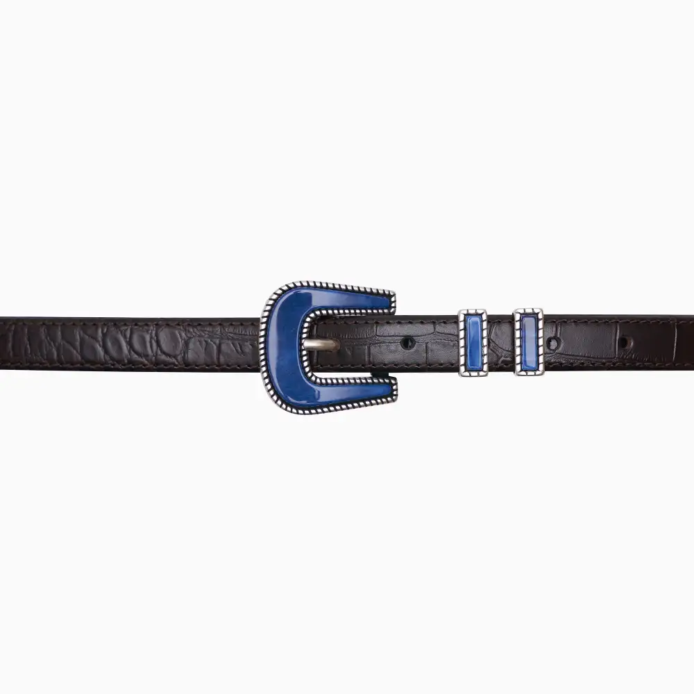Croco Print Croco Texture Western Style Waist Belt