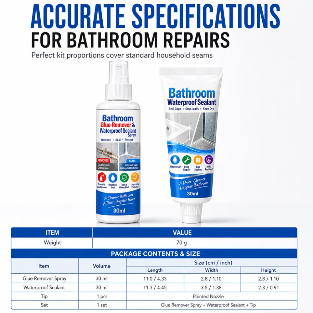 Bathroom Glue Remover and Waterproof Sealant Set