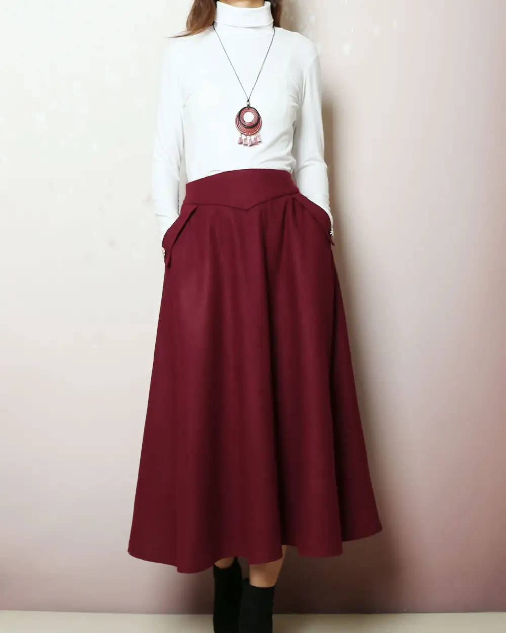 Wool Maxi Skirt