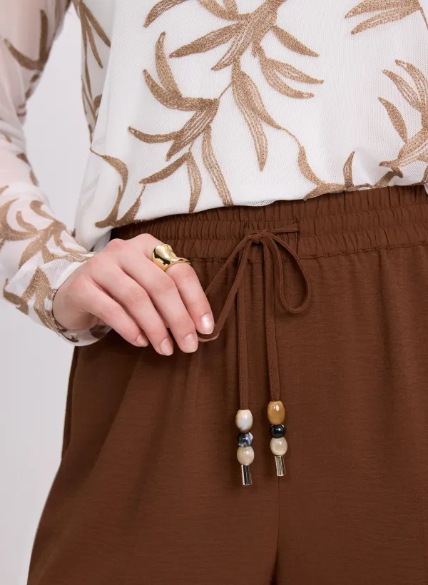 Drawstring Straight-Leg Pants