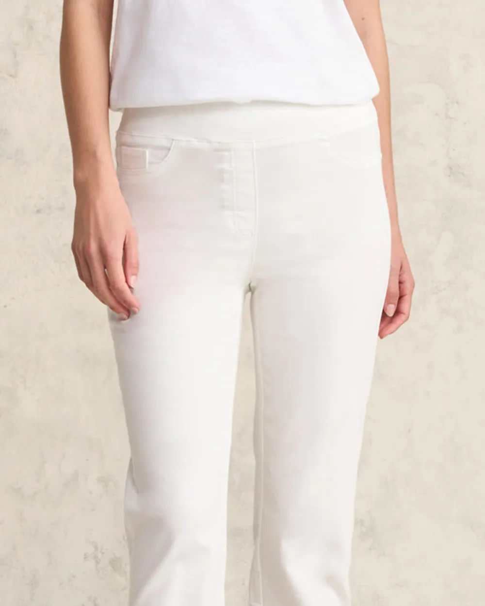 Gray Striped Cropped Pants For Fresh Casual Style