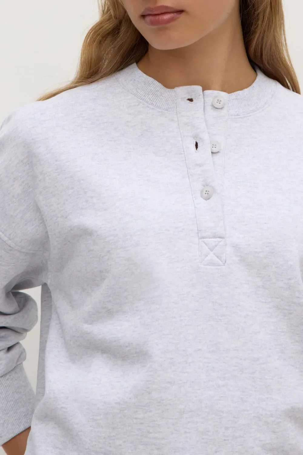 Front Button Style Round Neck T-Shirt