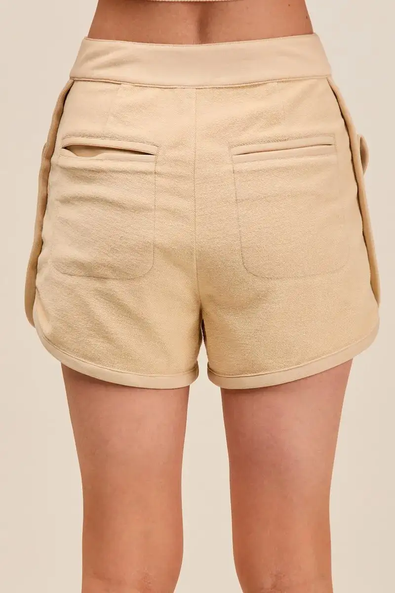 Everyday Washed High Rise Cargo Shorts