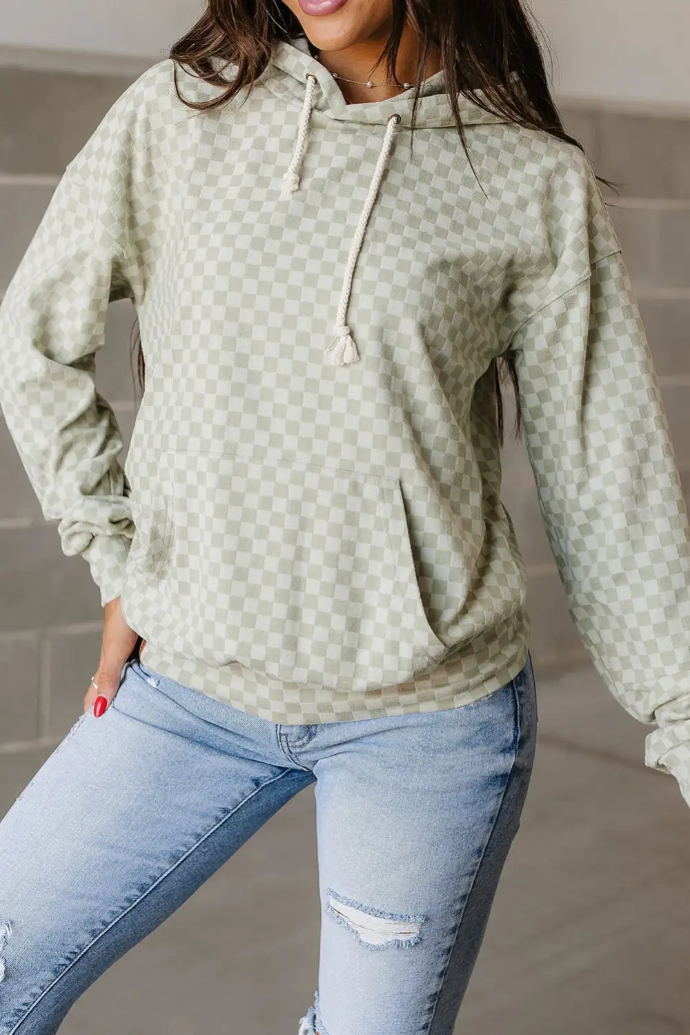 Everyday Printed Pocket Detail Hoodie