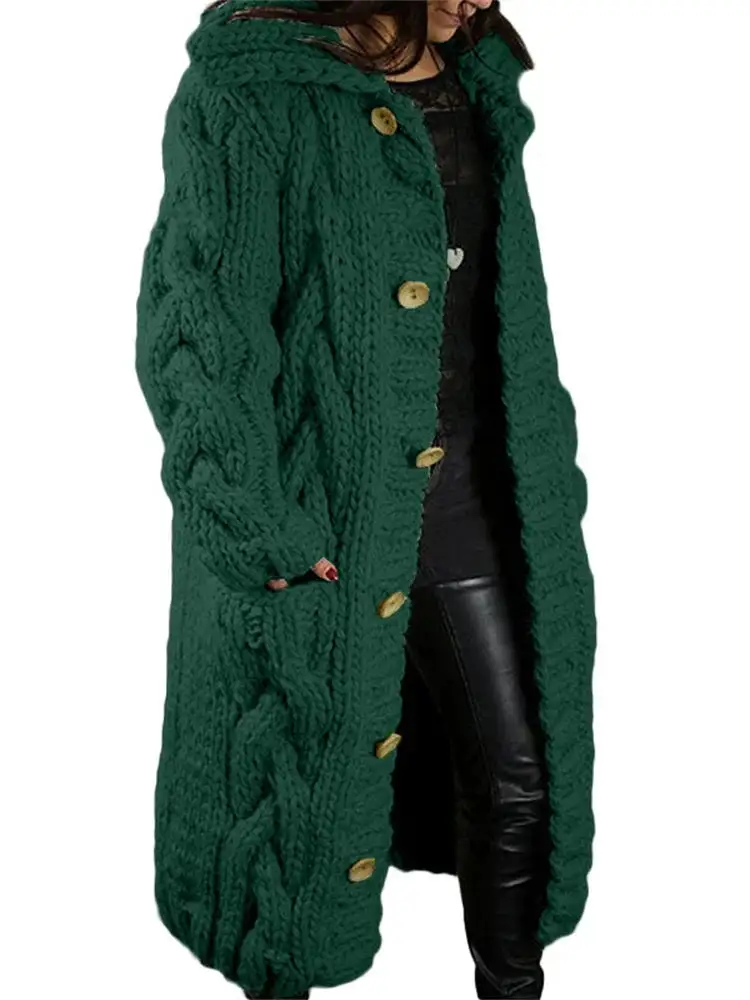 Pearl-Button Plaid Knit Cardigan