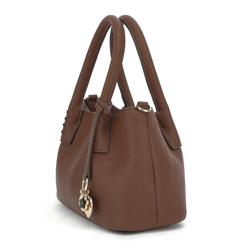 Charm Detail Satchel Bag