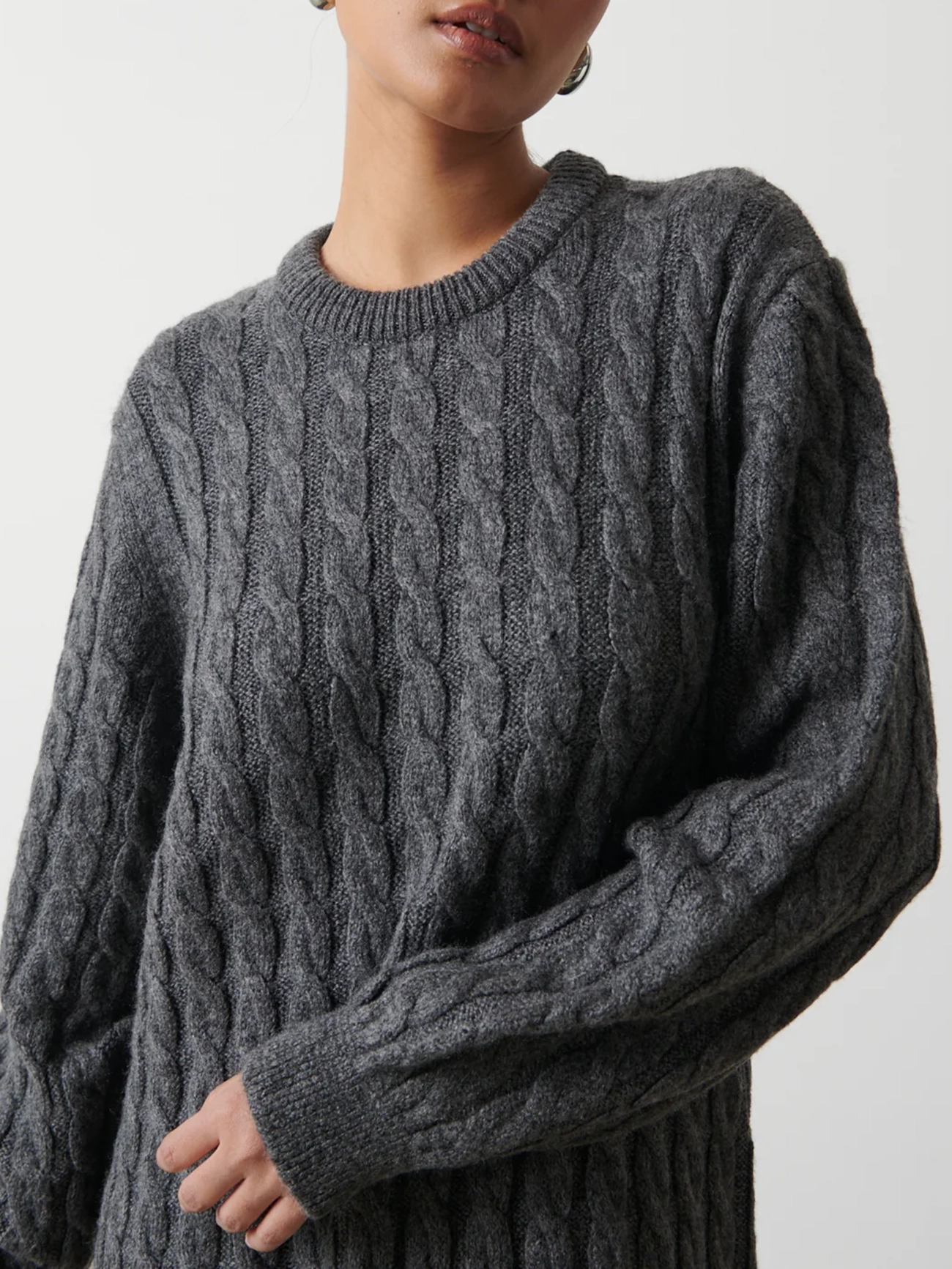Cable Knit Midi Dress