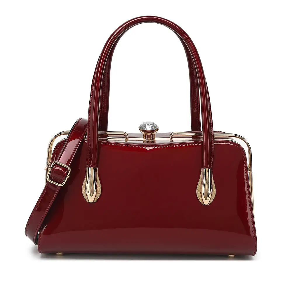 Everyday Patent Leather Satchel Bag