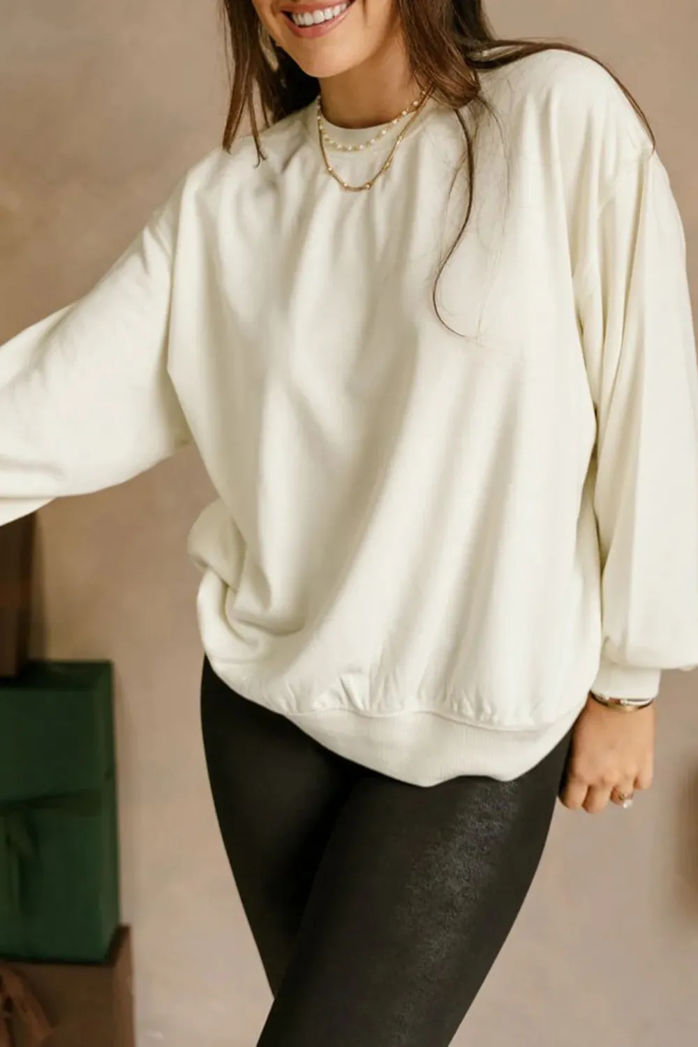 Casual Round Neck Sweatshirt