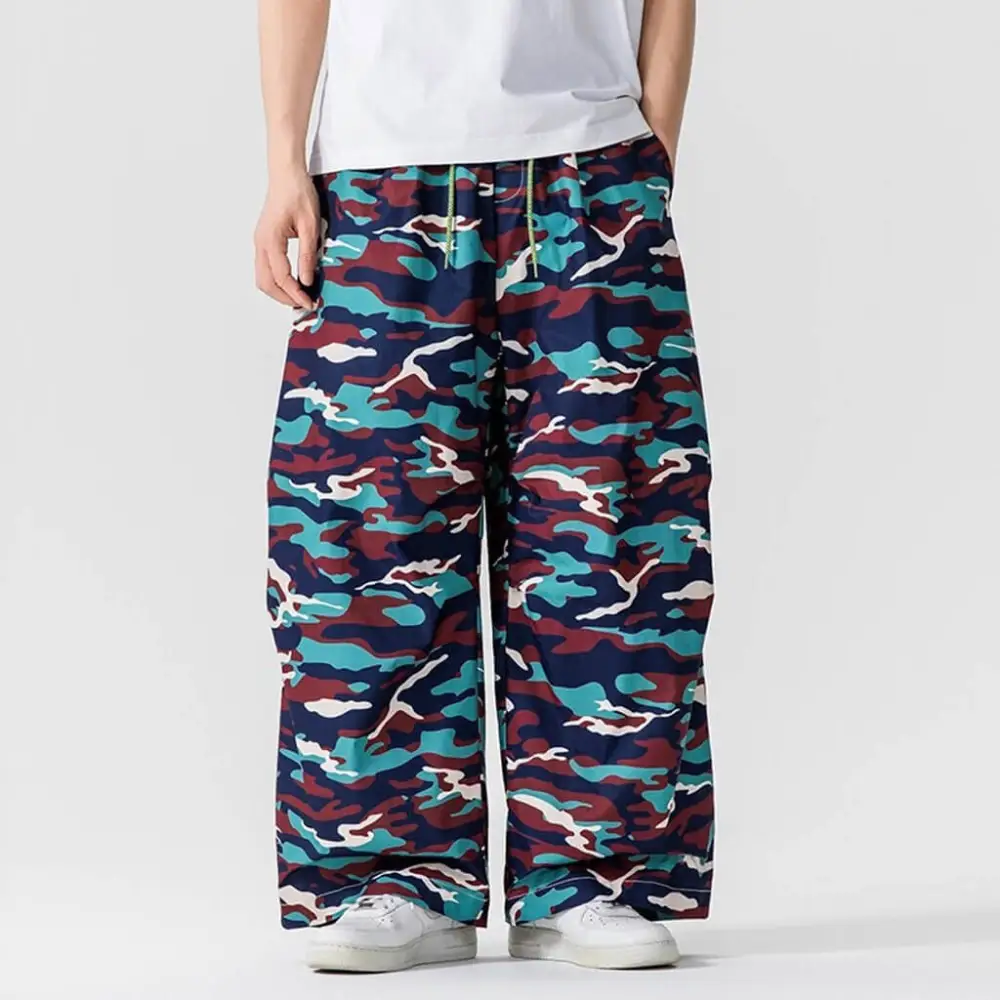 Patterned Wide Leg Pants