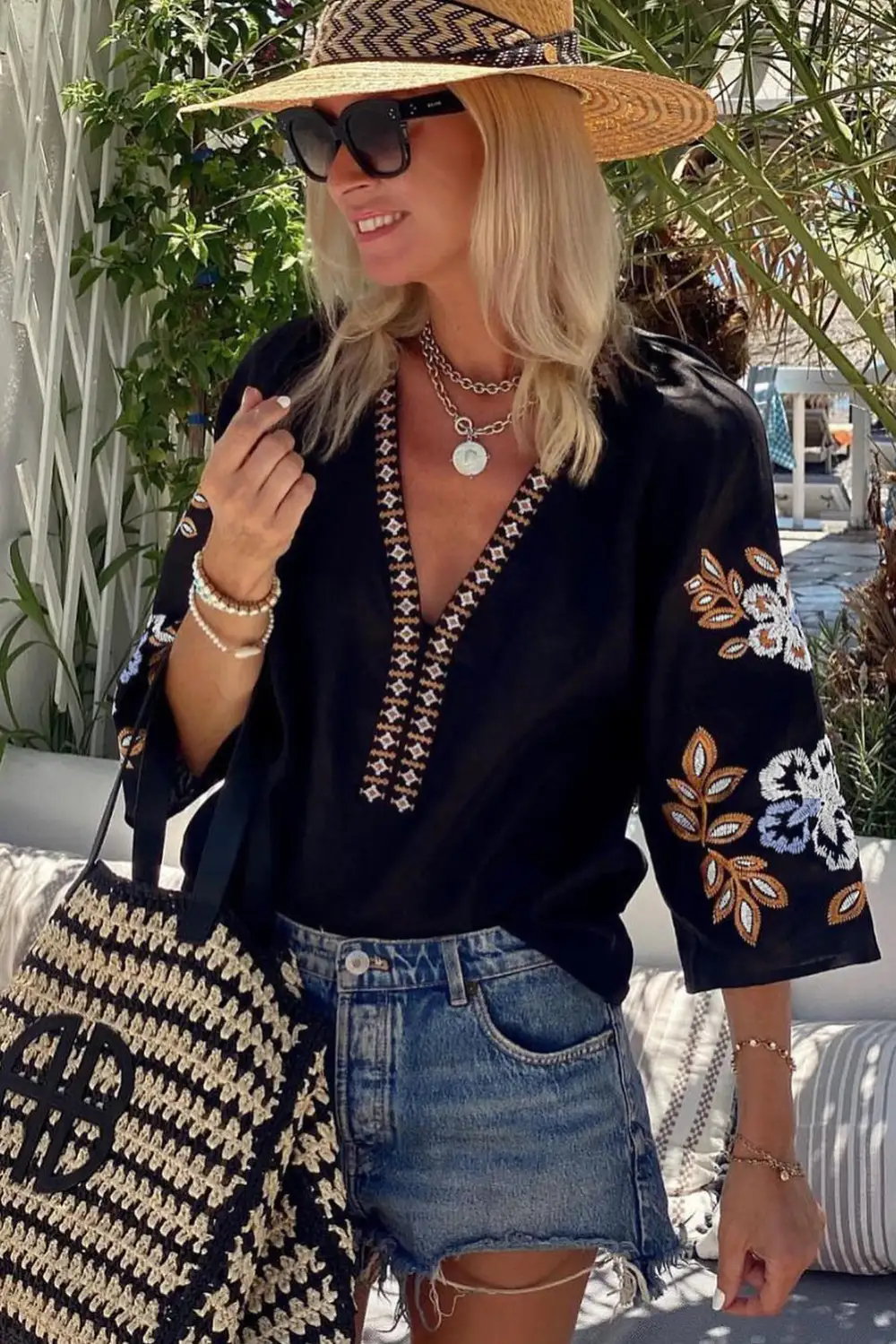 Soft Embroidered Floral Blouse