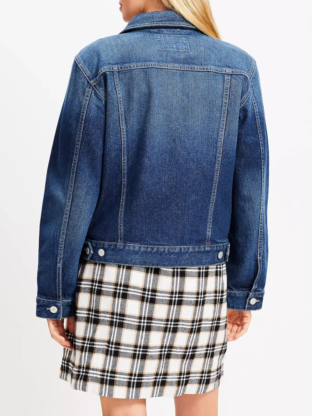 Denim Trucker Jacket In Classic Mid Wash