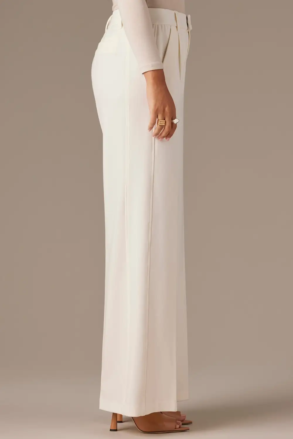 Petite Side Panel Tailored Trousers