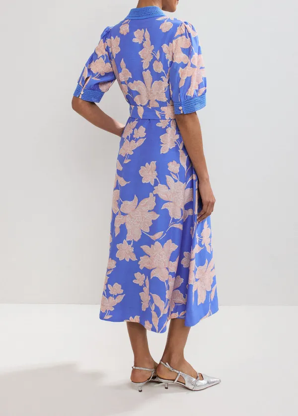 Artistic Bold Saturated Print Short Sleeve Dress