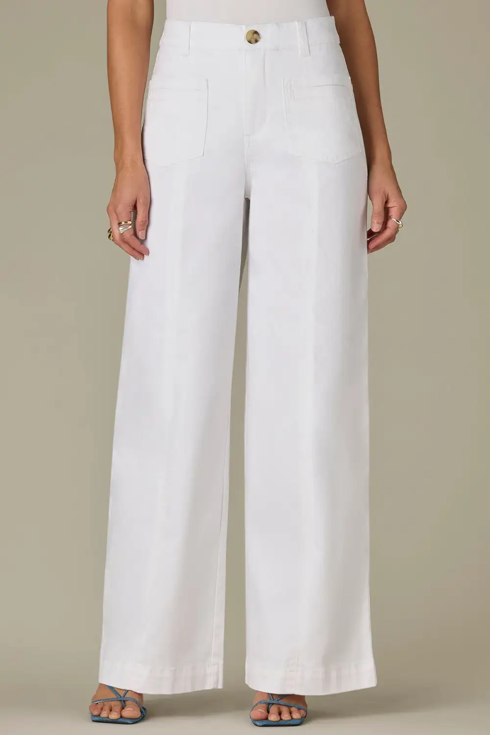  V-yoke Spade Pocket Petite Wide Leg Pants