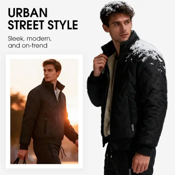 ⏰ 50% discount on season change - quality at half price!✨❄️ Men's Stylish Warm Jacket & Pants Two-Piece Set