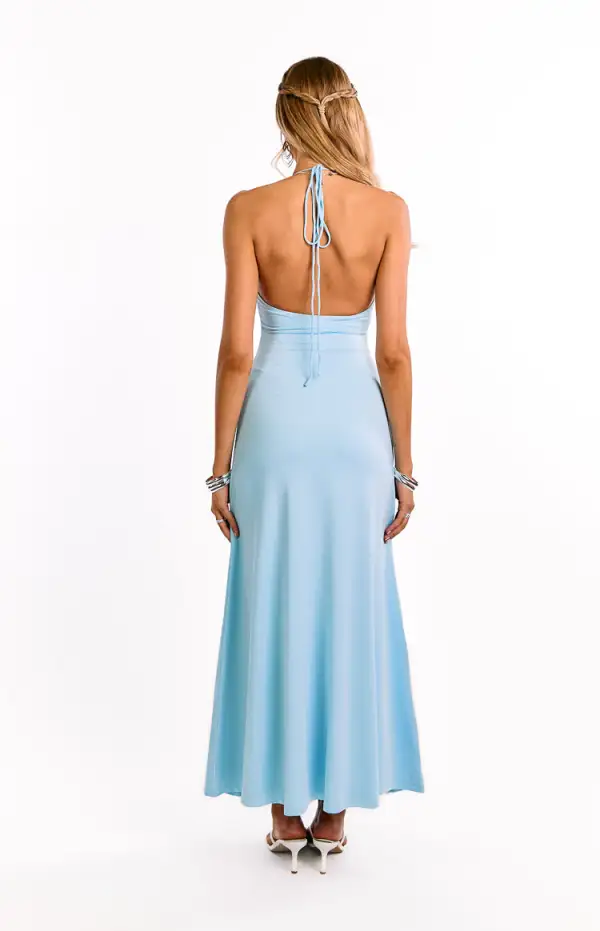 Halter Halter Neck A Line Maxi Dress