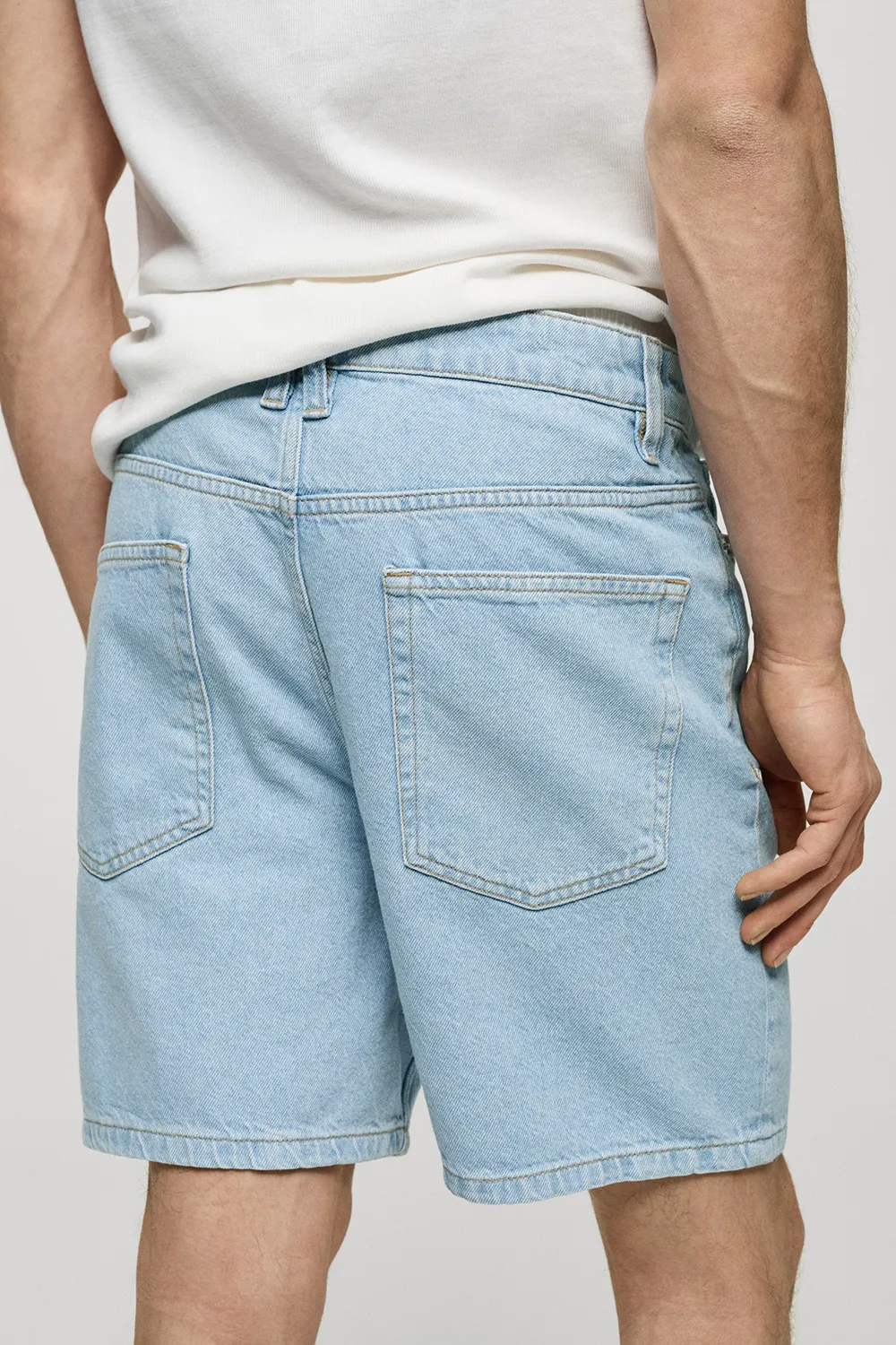 Non-Stretch Denim Shorts